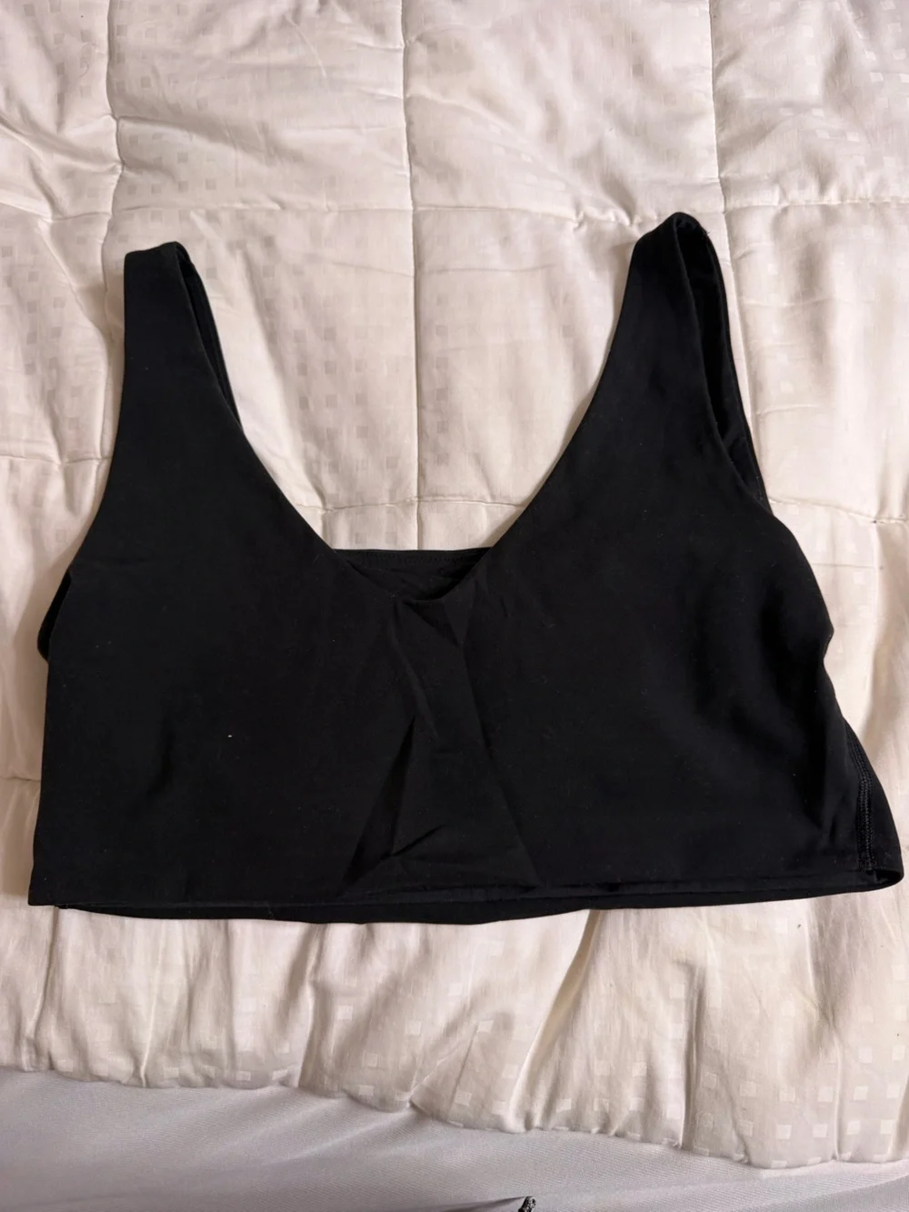 lululemon athletica Black Scoop-Back Sports Bra L/XL